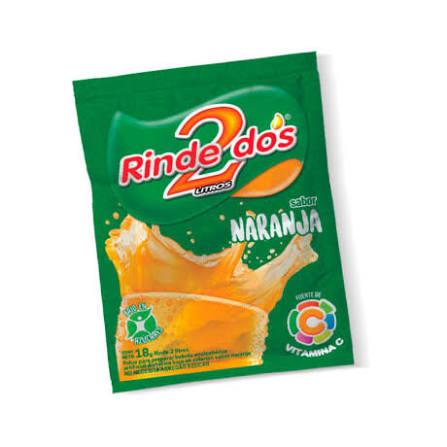 JUGO RINDE DOS  13 GRS NARANJA  2 oferta
